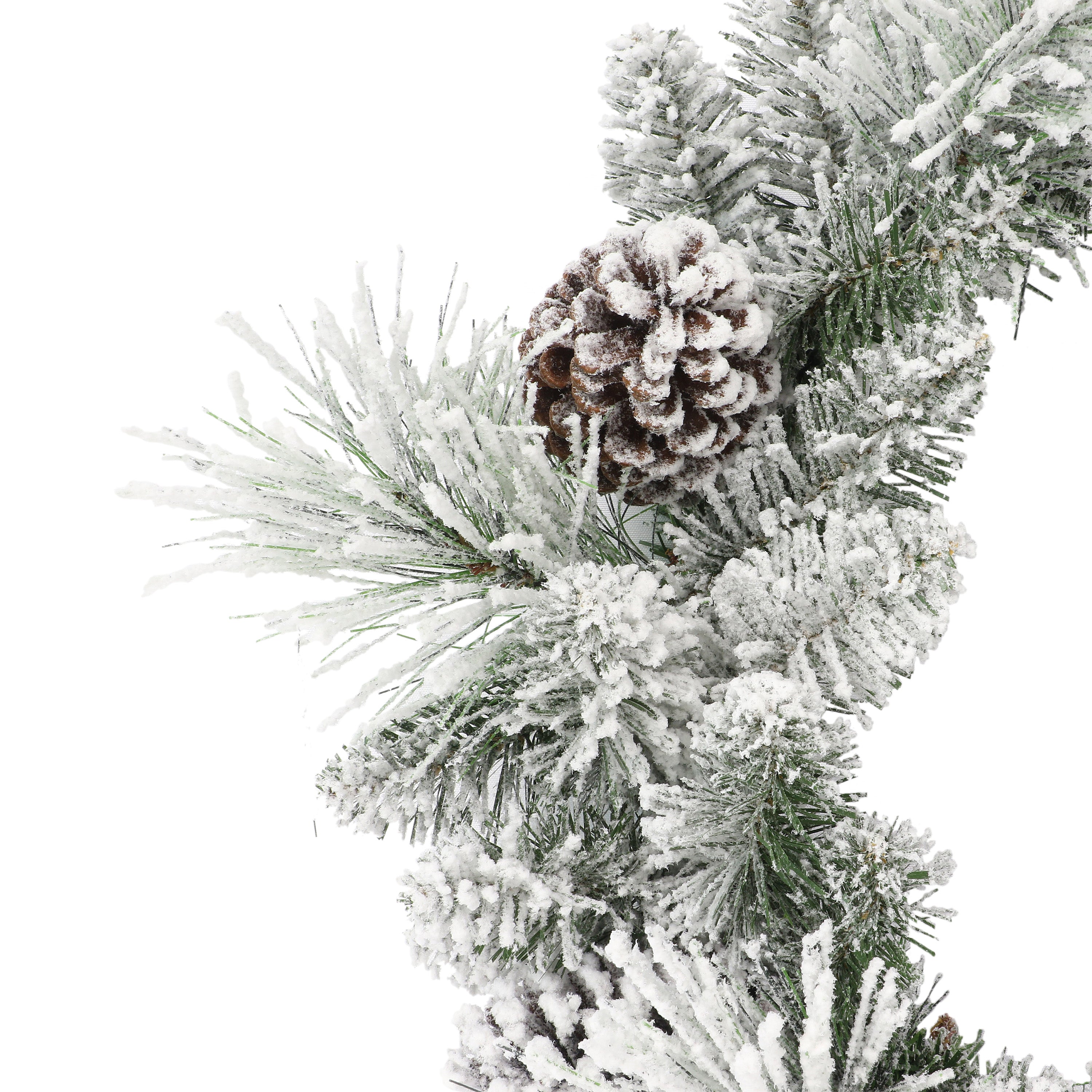 24in Flocked Berkshire Spruce Wreath